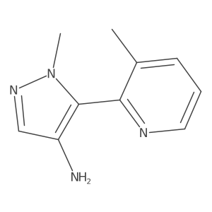 1-methyl-5-(3-methylpyridin-2-yl)-1H-pyrazol-4-amine结构式