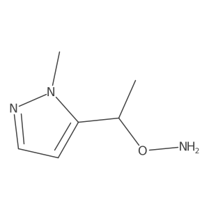 O-[1-(1-methyl-1H-pyrazol-5-yl)ethyl]hydroxylamine结构式