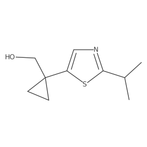 {1-[2-(Propan-2-yl)-1,3-thiazol-5-yl]cyclopropyl}methanol Structure