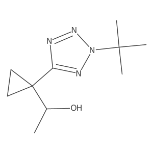 1-[1-(2-tert-butyl-2H-1,2,3,4-tetrazol-5-yl)cyclopropyl]ethan-1-ol结构式