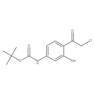 tert-butyl N-[4-(2-chloroacetyl)-3-hydroxyphenyl]carbamate Structure
