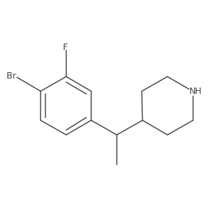 4-[1-(4-Bromo-3-fluorophenyl)ethyl]piperidine结构式