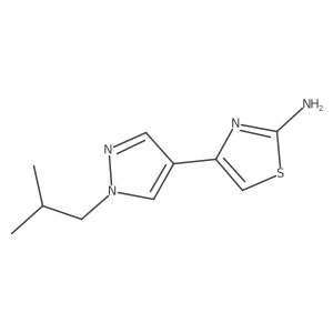 4-[1-(2-methylpropyl)-1H-pyrazol-4-yl]-1,3-thiazol-2-amine Structure