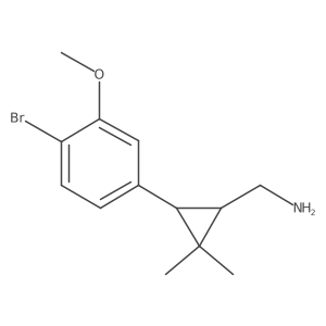 [3-(4-Bromo-3-methoxyphenyl)-2,2-dimethylcyclopropyl]methanamine结构式