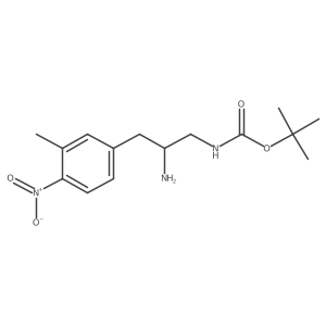 tert-butyl N-[2-amino-3-(3-methyl-4-nitrophenyl)propyl]carbamate结构式