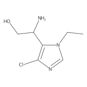 2-amino-2-(4-chloro-1-ethyl-1H-imidazol-5-yl)ethan-1-ol结构式