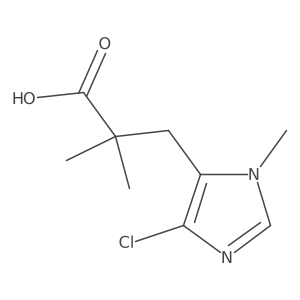 3-(4-chloro-1-methyl-1H-imidazol-5-yl)-2,2-dimethylpropanoic acid结构式