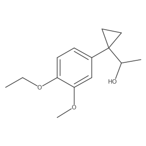 1-[1-(4-Ethoxy-3-methoxyphenyl)cyclopropyl]ethan-1-ol Structure