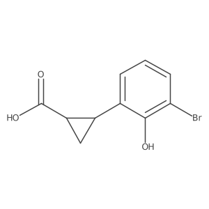 2-(3-Bromo-2-hydroxyphenyl)cyclopropane-1-carboxylic acid结构式