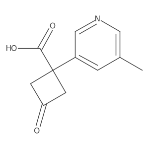 1-(5-Methylpyridin-3-yl)-3-oxocyclobutane-1-carboxylic acid Structure