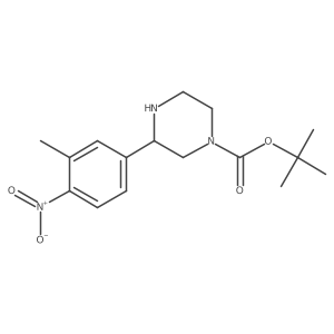 Tert-butyl 3-(3-methyl-4-nitrophenyl)piperazine-1-carboxylate结构式