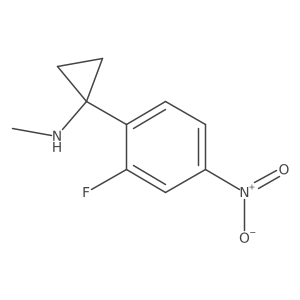 1-(2-fluoro-4-nitrophenyl)-N-methylcyclopropan-1-amine结构式