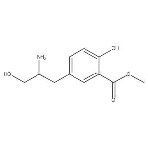 Methyl 5-(2-amino-3-hydroxypropyl)-2-hydroxybenzoate结构式