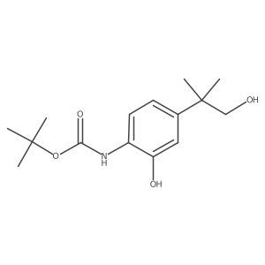 tert-butyl N-[2-hydroxy-4-(1-hydroxy-2-methylpropan-2-yl)phenyl]carbamate结构式