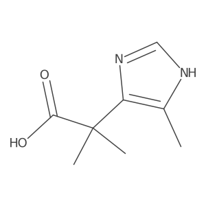 2-methyl-2-(4-methyl-1H-imidazol-5-yl)propanoic acid结构式