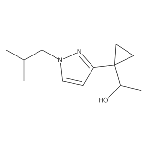1-{1-[1-(2-methylpropyl)-1H-pyrazol-3-yl]cyclopropyl}ethan-1-ol Structure