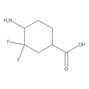 4-Amino-3,3-difluorocyclohexane-1-carboxylic acid结构式