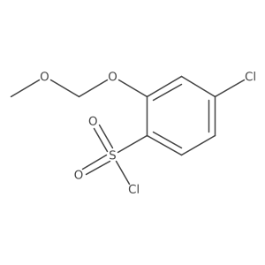4-Chloro-2-(methoxymethoxy)benzene-1-sulfonyl chloride结构式
