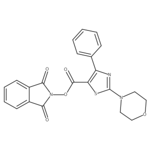 1,3-dioxo-2,3-dihydro-1H-isoindol-2-yl 2-(morpholin-4-yl)-4-phenyl-1,3-thiazole-5-carboxylate结构式