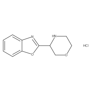 2-Morpholin-3-yl-1,3-benzoxazole;hydrochloride结构式