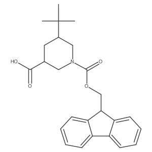 5-tert-butyl-1-{[(9H-fluoren-9-yl)methoxy]carbonyl}piperidine-3-carboxylic acid结构式