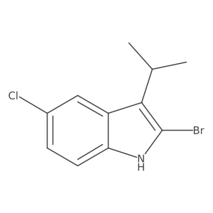 2-bromo-5-chloro-3-isopropyl-1H-indole结构式