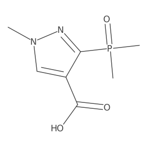 3-(dimethylphosphoryl)-1-methyl-1H-pyrazole-4-carboxylic acid结构式