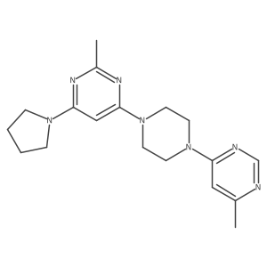 2-Methyl-4-[4-(6-methylpyrimidin-4-yl)piperazin-1-yl]-6-(pyrrolidin-1-yl)pyrimidine结构式