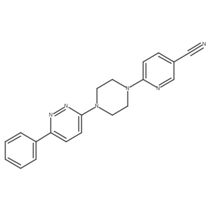 6-[4-(6-Phenylpyridazin-3-yl)piperazin-1-yl]pyridine-3-carbonitrile结构式