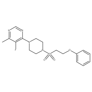 5-Fluoro-4-methyl-6-[4-(2-phenoxyethanesulfonyl)piperazin-1-yl]pyrimidine Structure