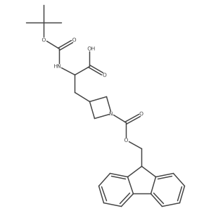 3-[1-(9H-Fluoren-9-ylmethoxycarbonyl)azetidin-3-yl]-2-[(2-methylpropan-2-yl)oxycarbonylamino]propanoic acid Structure