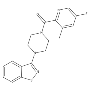 3-[4-(5-Fluoro-3-methylpyridine-2-carbonyl)piperazin-1-yl]-1,2-benzothiazole结构式