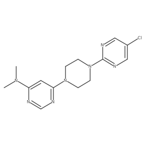 6-[4-(5-chloropyrimidin-2-yl)piperazin-1-yl]-N,N-dimethylpyrimidin-4-amine结构式