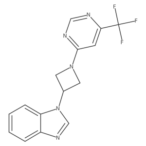 1-{1-[6-(trifluoromethyl)pyrimidin-4-yl]azetidin-3-yl}-1H-1,3-benzodiazole结构式