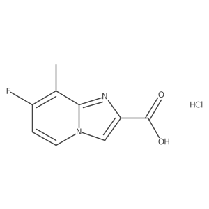7-Fluoro-8-methylimidazo[1,2-a]pyridine-2-carboxylic acid;hydrochloride结构式