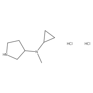 N-Cyclopropyl-N-methylpyrrolidin-3-amine dihydrochloride结构式