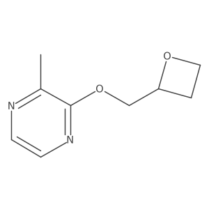 2-Methyl-3-[(oxetan-2-yl)methoxy]pyrazine结构式