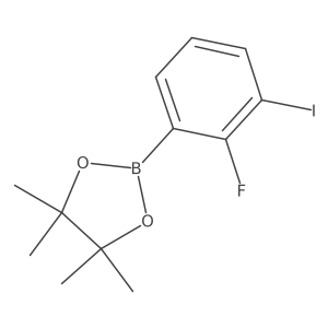 2-(2-Fluoro-3-iodophenyl)-4,4,5,5-tetramethyl-1,3,2-dioxaborolane结构式