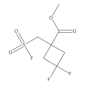 Methyl 3,3-difluoro-1-[(fluorosulfonyl)methyl]cyclobutane-1-carboxylate结构式