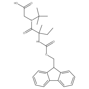 2-[N-tert-butyl-2-({[(9H-fluoren-9-yl)methoxy]carbonyl}amino)-2-methylbutanamido]acetic acid Structure