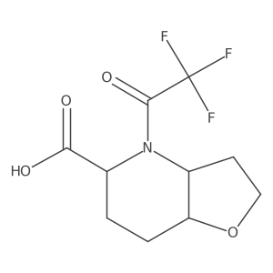 rac-(3aR,5R,7aR)-4-(2,2,2-trifluoroacetyl)-octahydrofuro[3,2-b]pyridine-5-carboxylic acid Structure