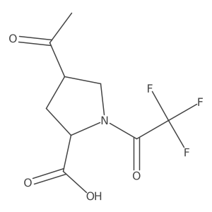 4-Acetyl-1-(2,2,2-trifluoroacetyl)pyrrolidine-2-carboxylic acid Structure
