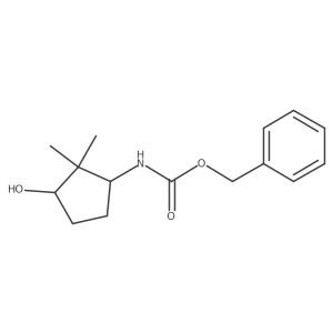 Benzyl 3-hydroxy-2,2-dimethylcyclopentylcarbamate结构式