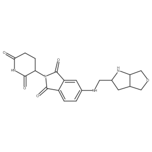 2-(2,6-dioxopiperidin-3-yl)-5-[({hexahydro-1H-furo[3,4-b]pyrrol-2-yl}methyl)amino]-2,3-dihydro-1H-isoindole-1,3-dione结构式