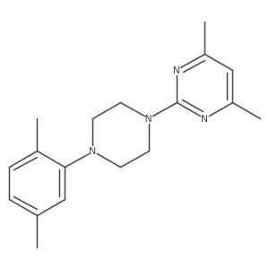2-[4-(2,5-Dimethylphenyl)piperazin-1-yl]-4,6-dimethylpyrimidine Structure