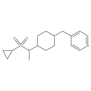 N-methyl-N-{1-[(pyridin-4-yl)methyl]piperidin-4-yl}cyclopropanesulfonamide结构式