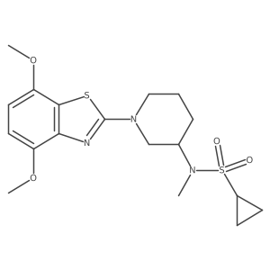 N-[1-(4,7-dimethoxy-1,3-benzothiazol-2-yl)piperidin-3-yl]-N-methylcyclopropanesulfonamide结构式