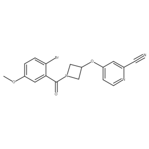 4-{[1-(2-Bromo-5-methoxybenzoyl)azetidin-3-yl]oxy}pyridine-2-carbonitrile结构式