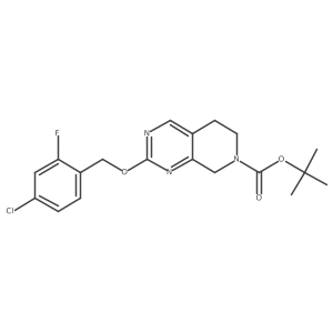 tert-butyl 2-[(4-chloro-2-fluorophenyl)methoxy]-5H,6H,7H,8H-pyrido[3,4-d]pyrimidine-7-carboxylate Structure