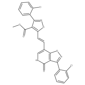 Methyl 3-(2-chlorophenyl)-5-{2-[3-(2-chlorophenyl)-4-hydroxyisoxazolo[4,5-c]pyridin-7-yl]vinyl}-4-isoxazolecarboxylate Structure